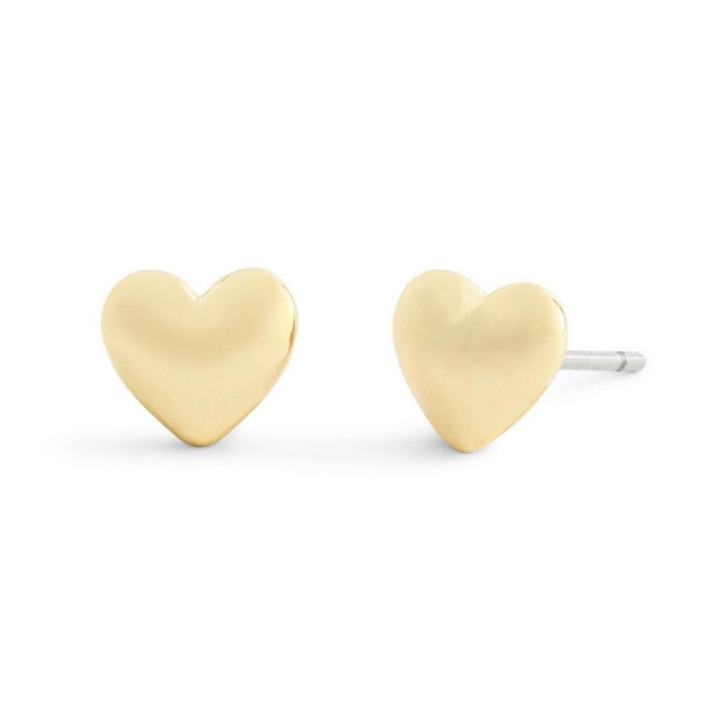 COACH Gold Pave HEART NECKLACE & EARRINGS JEWELRY SET NWOT - Picture 3 of 8